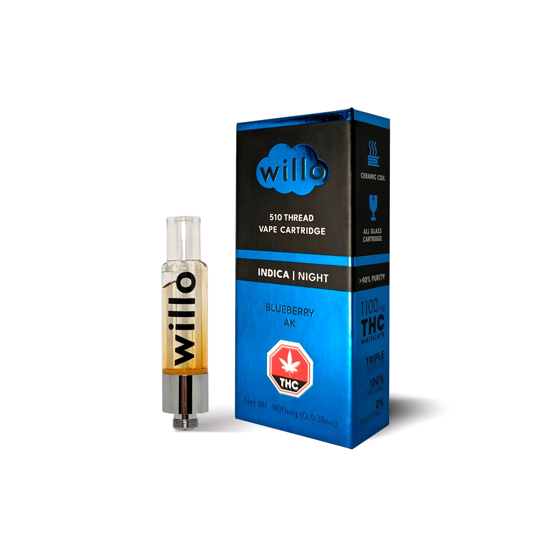 Willo 1100mg THC Vape Cartridge - Blueberry AK