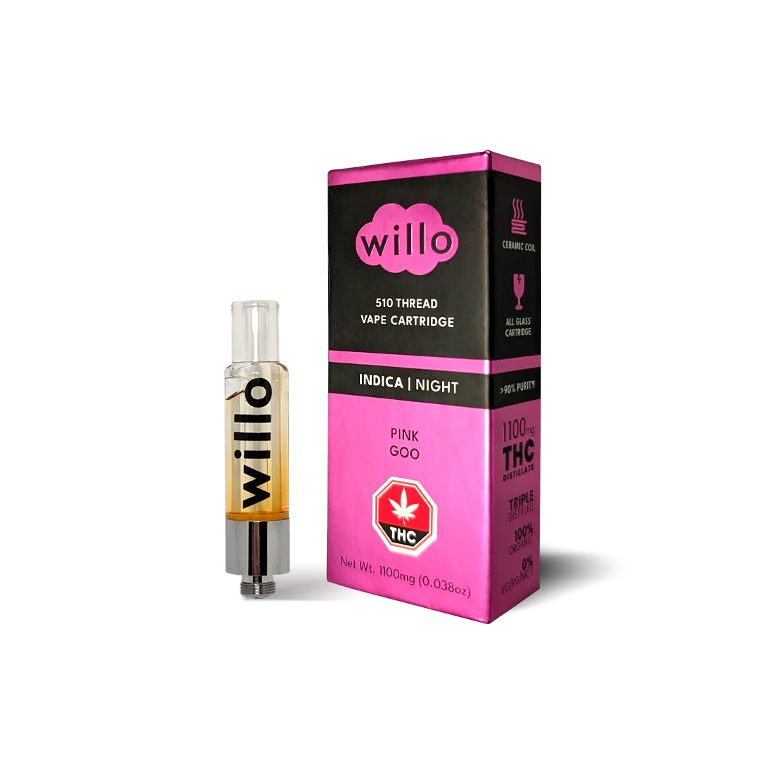 Willo 1100mg THC Vape Cartridge - Pink Goo