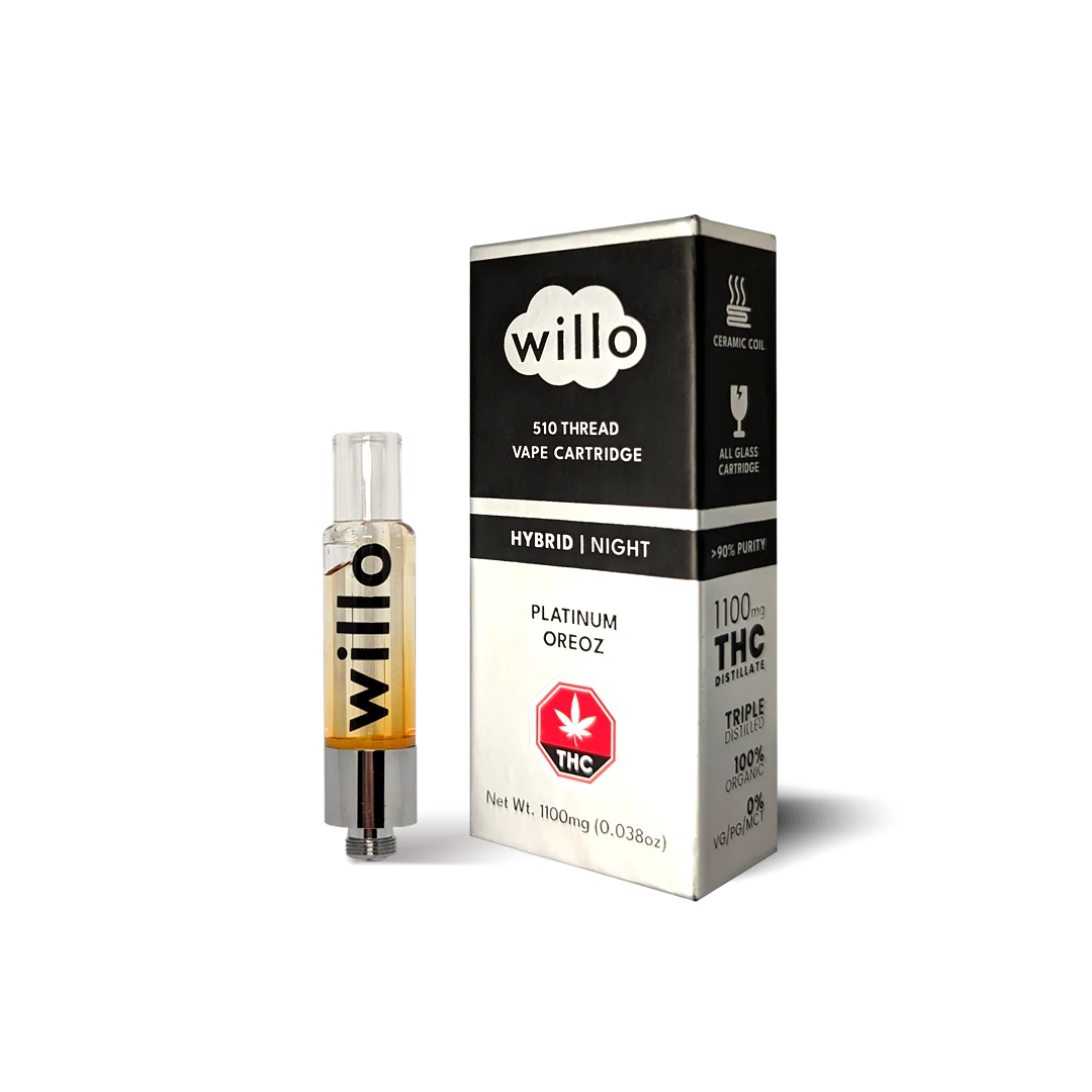 Willo 1100mg THC Vape Cartridge - Platinum Oreoz
