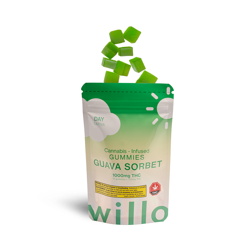 Willo 1000mg THC Guava Sorbet (Day) Gummies