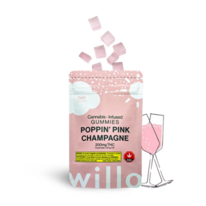 Willo 200mg THC Poppin' Pink Champagne (Day) Gummies